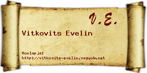 Vitkovits Evelin névjegykártya