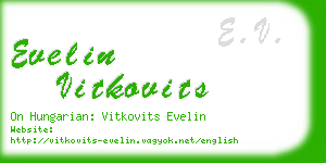 evelin vitkovits business card